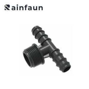 Irrigação pe tubo de tubo macho fios farpado tee
