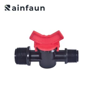 Mini válvula de irrigação por gotejamento de rosca masculina para tubo de PE