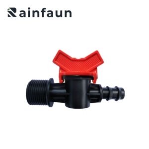 Mini válvula de irrigação por gotejamento de rosca masculina para tubo de PE