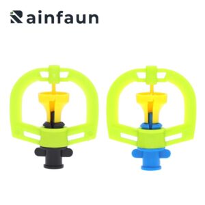 360° Plastic Bright Yellow Automatic Rotating Butterfly Sprinkler (3)