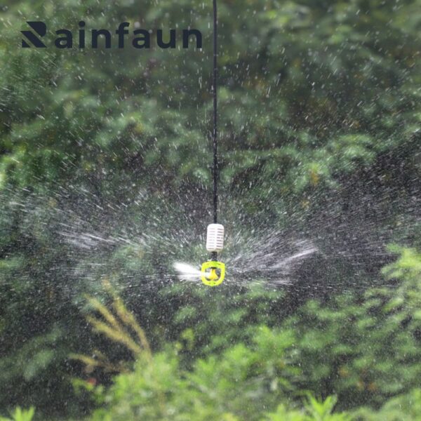 360° Plastic Bright Yellow Automatic Rotating Butterfly Sprinkler (4)