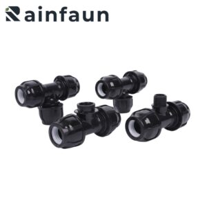 Black PP Compression Fitting Tee (5)