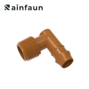 Brown Drip Irrigation Mini Male Thread Barbed Elbow for PE Pipe