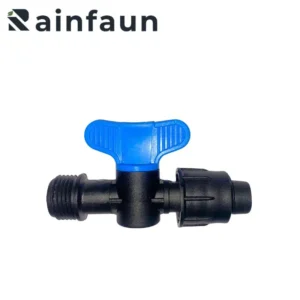 Plastic Flat Handle Male Thread Bypass with Lock Nut PE Pipe Mini Valve