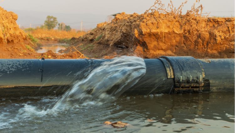 PE Pipes Burst